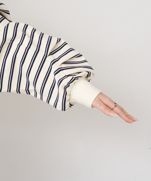 RAY CASSIN（レイカズン）の「マルチボーダーオフショルTシャツ　/　ルーズTシャツ（Tシャツ/カットソー・レディース・グレー系その他2/ホワイト系その他2/ボルドー/ネイビー・FREE）」の18枚目の写真