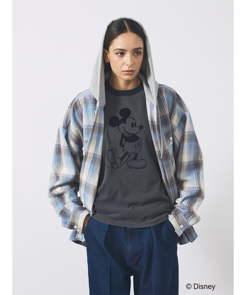 GOOD ROCK SPEED(グッドロックスピード)の「【GOOD ROCK SPEED/グッドロックスピード】Disney / Mickey/ フロッキー/リンガーTシャツ(Tシャツ/カットソー・メンズ・インディゴブルー/スミクロ・XL/L/M)」の20枚目の写真