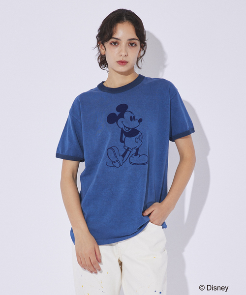 GOOD ROCK SPEED(グッドロックスピード)の「【GOOD ROCK SPEED/グッドロックスピード】Disney / Mickey/ フロッキー/リンガーTシャツ(Tシャツ/カットソー・メンズ・インディゴブルー/スミクロ・XL/L/M)」の19枚目の写真