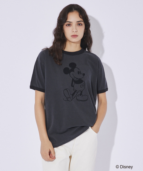 GOOD ROCK SPEED(グッドロックスピード)の「【GOOD ROCK SPEED/グッドロックスピード】Disney / Mickey/ フロッキー/リンガーTシャツ(Tシャツ/カットソー・メンズ・インディゴブルー/スミクロ・XL/L/M)」の10枚目の写真