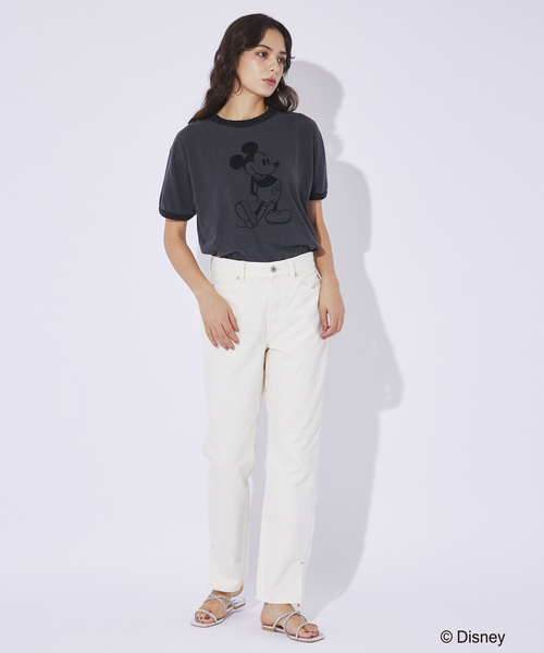 GOOD ROCK SPEED(グッドロックスピード)の「【GOOD ROCK SPEED/グッドロックスピード】Disney / Mickey/ フロッキー/リンガーTシャツ(Tシャツ/カットソー・メンズ・インディゴブルー/スミクロ・XL/L/M)」の12枚目の写真