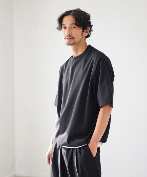 B:MING by BEAMS(ビーミングバイビームス)の「通気性 速乾 COOLMAX(R) クルーネック Tシャツ(Tシャツ/カットソー・メンズ・グレー/ブラック・S/M/L/XL)」の13枚目の写真