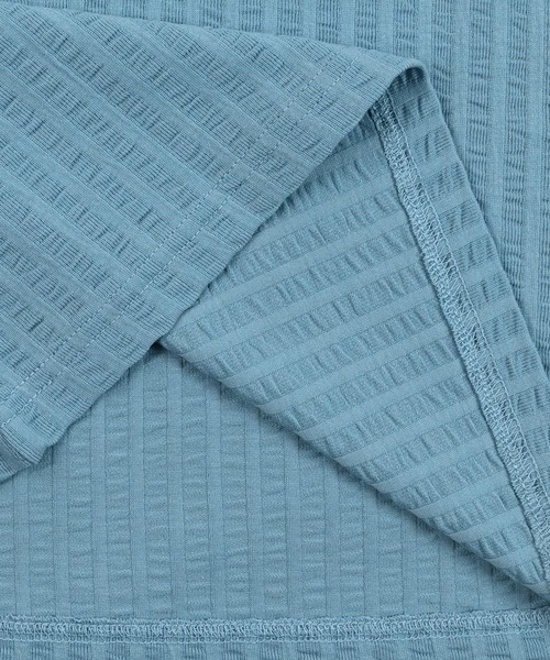 MARKEY'S（マーキーズ）の「ニットサッカーフリルカラーノースリーブカットソー（Tシャツ/カットソー・キッズ・ライトブルー/オフホワイト/ピンク/イエロー・130/140/90/100/110/120/80）」の9枚目の写真