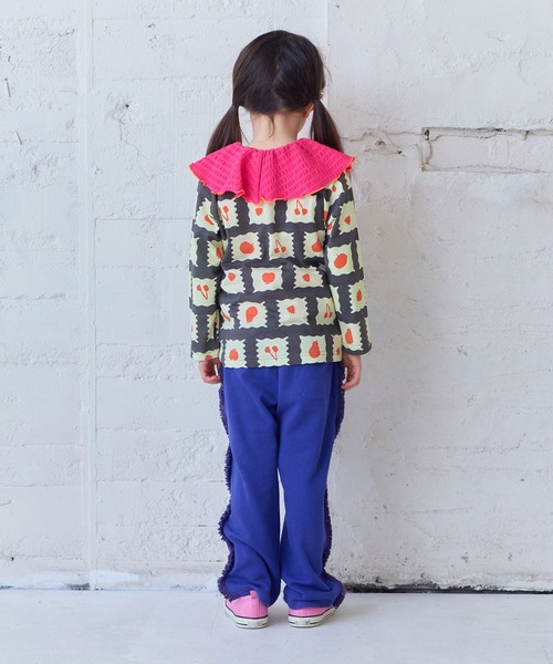 MARKEY'S（マーキーズ）の「ニットサッカーフリルカラーノースリーブカットソー（Tシャツ/カットソー・キッズ・ライトブルー/オフホワイト/ピンク/イエロー・130/140/90/100/110/120/80）」の19枚目の写真