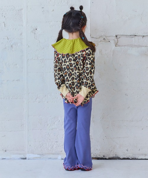 MARKEY'S（マーキーズ）の「ニットサッカーフリルカラーノースリーブカットソー（Tシャツ/カットソー・キッズ・ライトブルー/オフホワイト/ピンク/イエロー・130/140/90/100/110/120/80）」の15枚目の写真