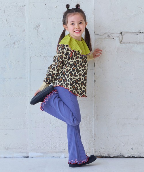 MARKEY'S（マーキーズ）の「ニットサッカーフリルカラーノースリーブカットソー（Tシャツ/カットソー・キッズ・ライトブルー/オフホワイト/ピンク/イエロー・130/140/90/100/110/120/80）」の16枚目の写真