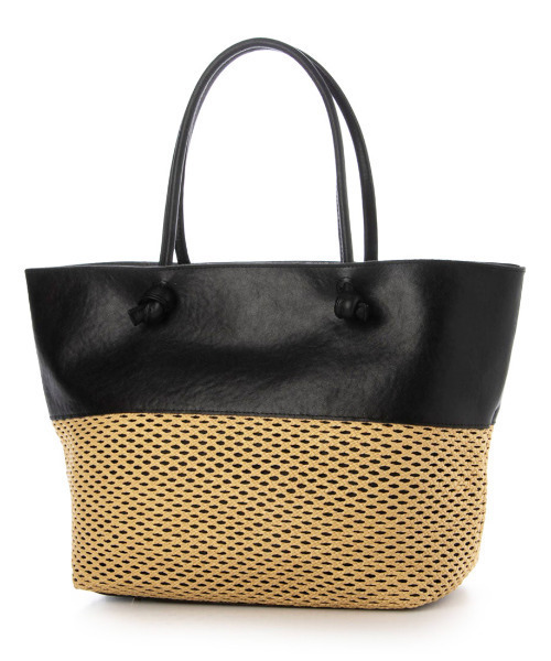 ペルケ perche / エステルメッシュ・牛革付属トート（トートバッグ