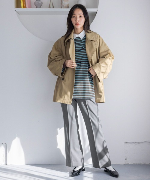 LOWRYS FARM（ローリーズファーム）の「スタイルUPフレアパンツ 302781（その他パンツ・レディース・アイボリー/ブラック/グレー・LARGE/MEDIUM）」の4枚目の写真