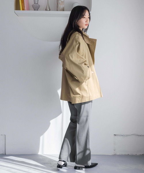 LOWRYS FARM（ローリーズファーム）の「スタイルUPフレアパンツ 302781（その他パンツ・レディース・アイボリー/ブラック/グレー・LARGE/MEDIUM）」の6枚目の写真