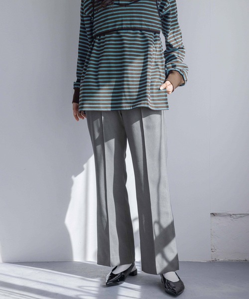 LOWRYS FARM（ローリーズファーム）の「スタイルUPフレアパンツ 302781（その他パンツ・レディース・アイボリー/ブラック/グレー・LARGE/MEDIUM）」の8枚目の写真