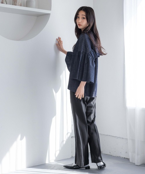 LOWRYS FARM（ローリーズファーム）の「スタイルUPフレアパンツ 302781（その他パンツ・レディース・アイボリー/ブラック/グレー・LARGE/MEDIUM）」の11枚目の写真