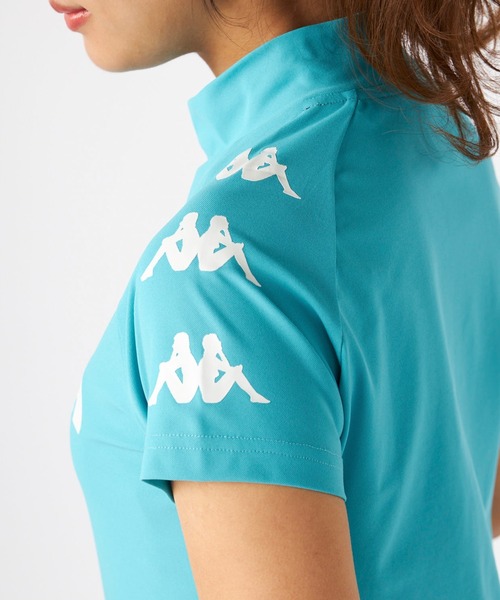 Kappa(カッパ)の「オミニロゴ プリント 半袖モックネック(Tシャツ/カットソー・レディース・ブラック/ホワイト/ターコイズブルー・LARGE/X-LARGE/MEDIUM/SMALL)」の7枚目の写真