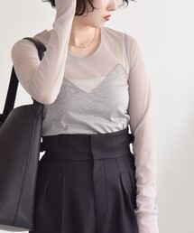 quaranciel:〈手洗い可能〉ベアデザイン チュール カットソー