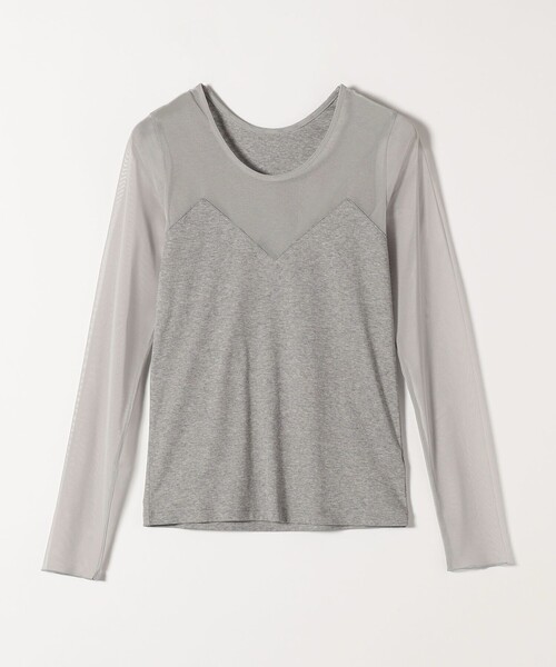 quaranciel(カランシエル)の「quaranciel:〈手洗い可能〉ベアデザイン チュール カットソー(Tシャツ/カットソー・レディース・ライトグレー/ブラック/オフホワイト・ONE SIZE)」の10枚目の写真