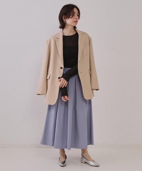 OPAQUE.CLIP（オペークドットクリップ）の「シアーリブカットソー【洗濯機洗い可】（Tシャツ/カットソー・レディース・ブラック/ピンク/チャコールグレー/ホワイト・00）」の11枚目の写真