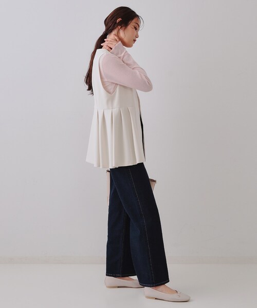 OPAQUE.CLIP（オペークドットクリップ）の「シアーリブカットソー【洗濯機洗い可】（Tシャツ/カットソー・レディース・ブラック/ピンク/チャコールグレー/ホワイト・00）」の16枚目の写真