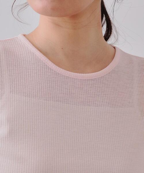 OPAQUE.CLIP（オペークドットクリップ）の「シアーリブカットソー【洗濯機洗い可】（Tシャツ/カットソー・レディース・ブラック/ピンク/チャコールグレー/ホワイト・00）」の21枚目の写真