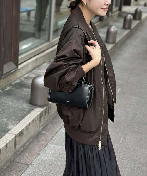 JOURNAL STANDARD（ジャーナルスタンダード）の「《追加》【洗える】ダブルジップMA-1（MA-1・レディース・ブラック/ブラウン/グレー・FREE）」の10枚目の写真