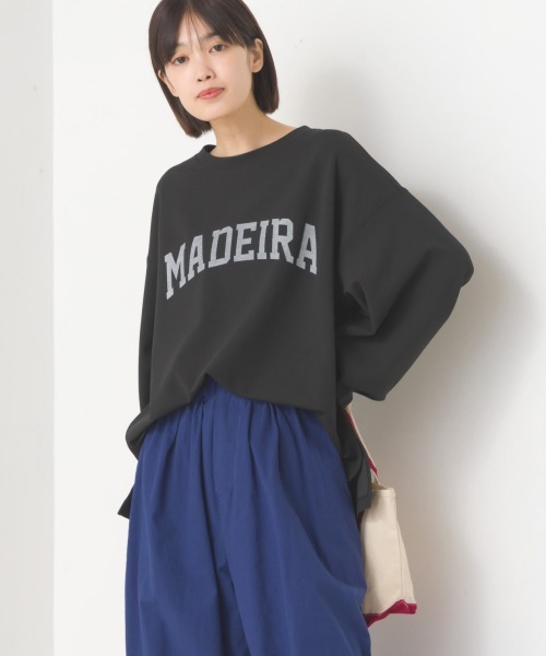 OMNES(オムネス)の「カットジョーゼットロゴプリントボリューム袖プルオーバー(Tシャツ/カットソー・レディース・ライトグレー/ブラック/アイボリー・FREE)」の22枚目の写真
