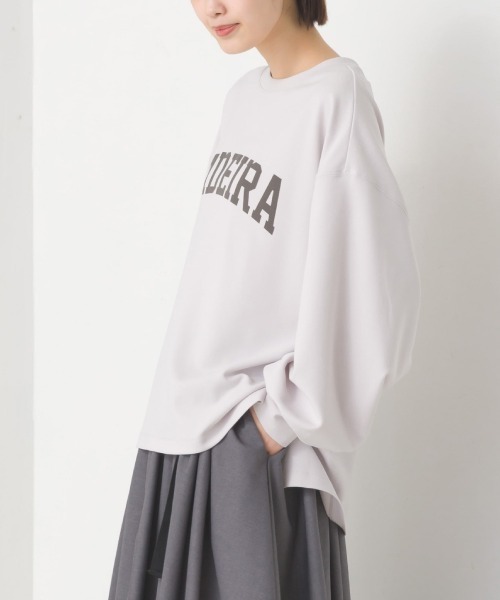 OMNES(オムネス)の「カットジョーゼットロゴプリントボリューム袖プルオーバー(Tシャツ/カットソー・レディース・ライトグレー/ブラック/アイボリー・FREE)」の16枚目の写真