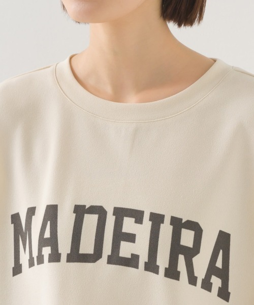OMNES(オムネス)の「カットジョーゼットロゴプリントボリューム袖プルオーバー(Tシャツ/カットソー・レディース・ライトグレー/ブラック/アイボリー・FREE)」の12枚目の写真