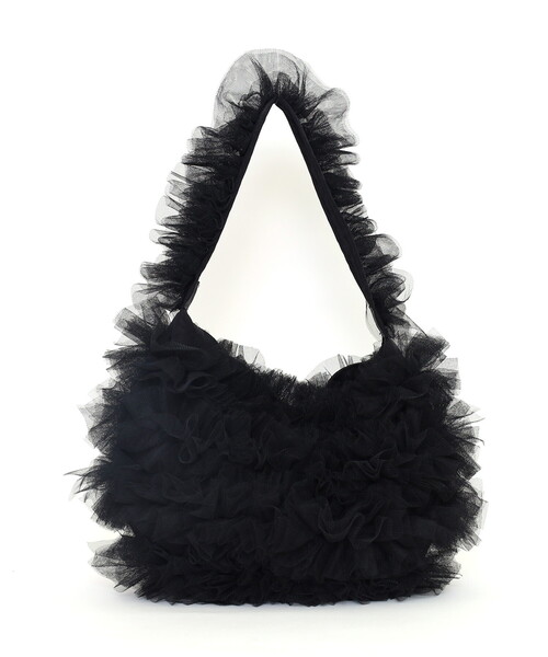 SMIR NASLI（サミールナスリ）の「ふわふわチュールワンショルダーバッグ（ショルダーバッグ・レディース・ブラック/キャメル/グレー・FREE）」の6枚目の写真