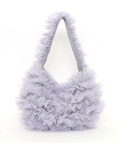 SMIR NASLI（サミールナスリ）の「ふわふわチュールワンショルダーバッグ（ショルダーバッグ・レディース・ブラック/キャメル/グレー・FREE）」の8枚目の写真