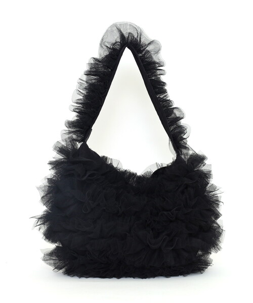 SMIR NASLI（サミールナスリ）の「ふわふわチュールワンショルダーバッグ（ショルダーバッグ・レディース・ブラック/キャメル/グレー・FREE）」の9枚目の写真