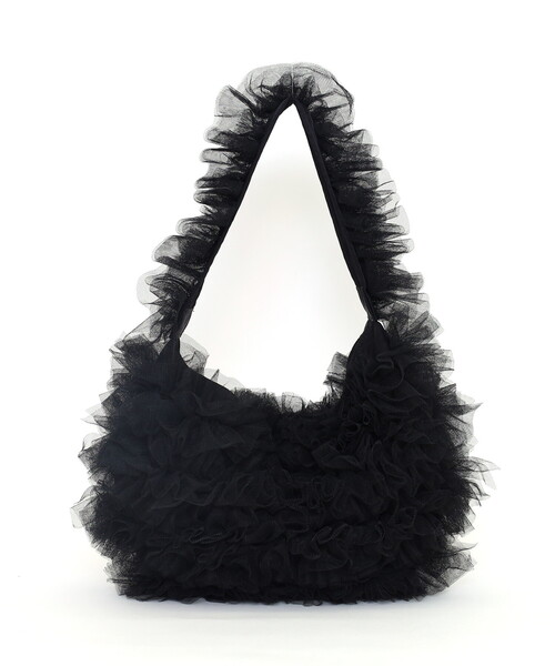 SMIR NASLI（サミールナスリ）の「ふわふわチュールワンショルダーバッグ（ショルダーバッグ・レディース・ブラック/キャメル/グレー・FREE）」の11枚目の写真