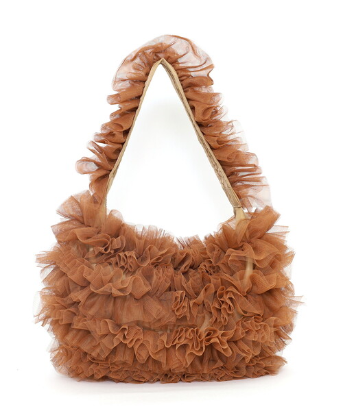 SMIR NASLI（サミールナスリ）の「ふわふわチュールワンショルダーバッグ（ショルダーバッグ・レディース・ブラック/キャメル/グレー・FREE）」の15枚目の写真