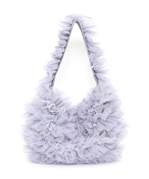 SMIR NASLI（サミールナスリ）の「ふわふわチュールワンショルダーバッグ（ショルダーバッグ・レディース・ブラック/キャメル/グレー・FREE）」の19枚目の写真