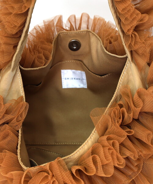 SMIR NASLI（サミールナスリ）の「ふわふわチュールワンショルダーバッグ（ショルダーバッグ・レディース・ブラック/キャメル/グレー・FREE）」の22枚目の写真