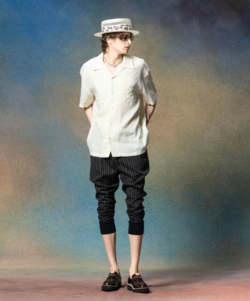 glamb(グラム)の「Crack Open Collar Shirt / クラックオープンカラーシャツ(シャツ/ブラウス・メンズ・ブルー/ブラック/ホワイト・S/M/L)」の5枚目の写真