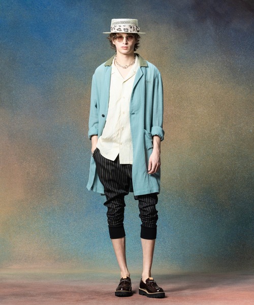 glamb(グラム)の「Crack Open Collar Shirt / クラックオープンカラーシャツ(シャツ/ブラウス・メンズ・ブルー/ブラック/ホワイト・S/M/L)」の7枚目の写真