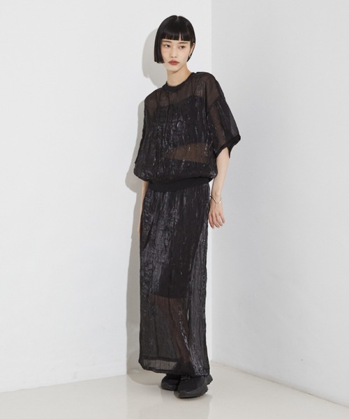 NOMINE（ノミネ）の「【セットアップ着用可】シャイン リンクル タイトスカート（スカート・レディース・ブラック/ブルー/アイボリー・M/S）」の18枚目の写真