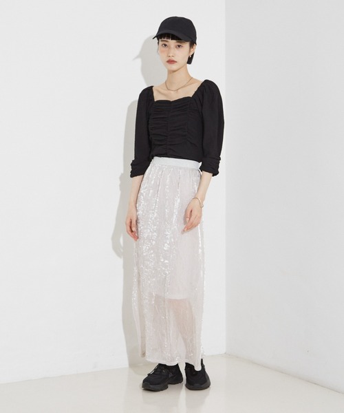 NOMINE（ノミネ）の「【セットアップ着用可】シャイン リンクル タイトスカート（スカート・レディース・ブラック/ブルー/アイボリー・M/S）」の13枚目の写真