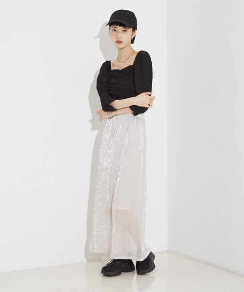 NOMINE（ノミネ）の「【セットアップ着用可】シャイン リンクル タイトスカート（スカート・レディース・ブラック/ブルー/アイボリー・M/S）」の14枚目の写真