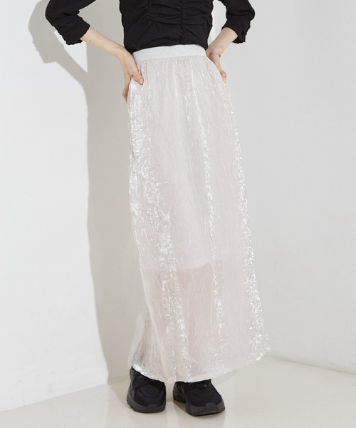 NOMINE（ノミネ）の「【セットアップ着用可】シャイン リンクル タイトスカート（スカート・レディース・ブラック/ブルー/アイボリー・M/S）」の16枚目の写真