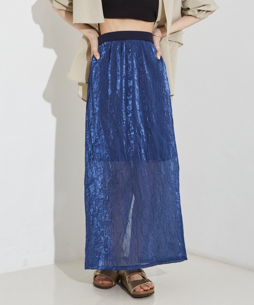 NOMINE（ノミネ）の「【セットアップ着用可】シャイン リンクル タイトスカート（スカート・レディース・ブラック/ブルー/アイボリー・M/S）」の10枚目の写真