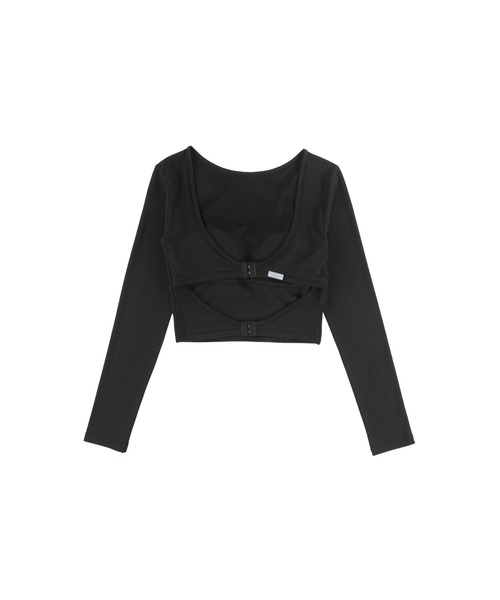 ALEXIA STAM（アリシアスタン）の「Wellness Back Adjuster Long Sleeve Top/ダブルホック長袖トップス（Tシャツ/カットソー・レディース・ブラック/サンドベージュ/ピンク・M/S）」の8枚目の写真