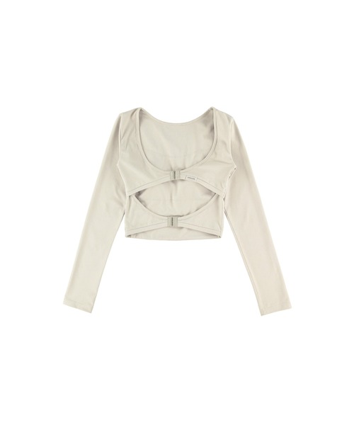 ALEXIA STAM（アリシアスタン）の「Wellness Back Adjuster Long Sleeve Top/ダブルホック長袖トップス（Tシャツ/カットソー・レディース・ブラック/サンドベージュ/ピンク・M/S）」の14枚目の写真