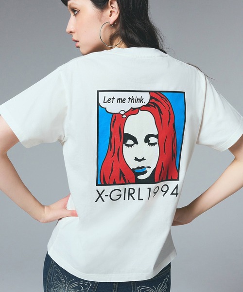 M 新品 送料込 エックスガール XGIRL Tシャツ FACE S/S TEE（Tシャツ/カットソー）｜X-girl（エックスガール
