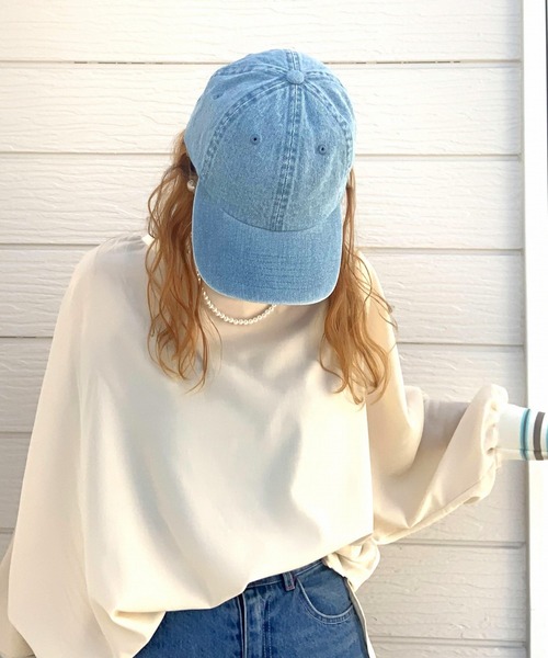 Q（キュー）の「Rizz Q刺繍キャップ（キャップ・レディース・ブラック/ライトブルー/ベージュ・MEDIUM）」の16枚目の写真