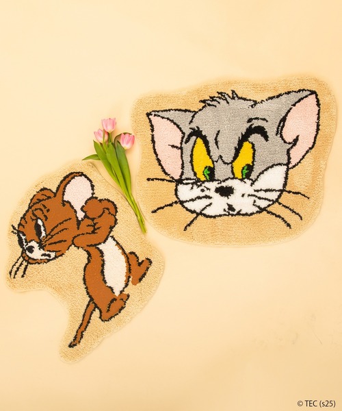 Tom&Jerry(トムアンドジェリー)の「【公式】TOM and JERRY レトロアート ラグマット JERRY(ラグ/マット・レディース・ブラウン・FREE)」の3枚目の写真