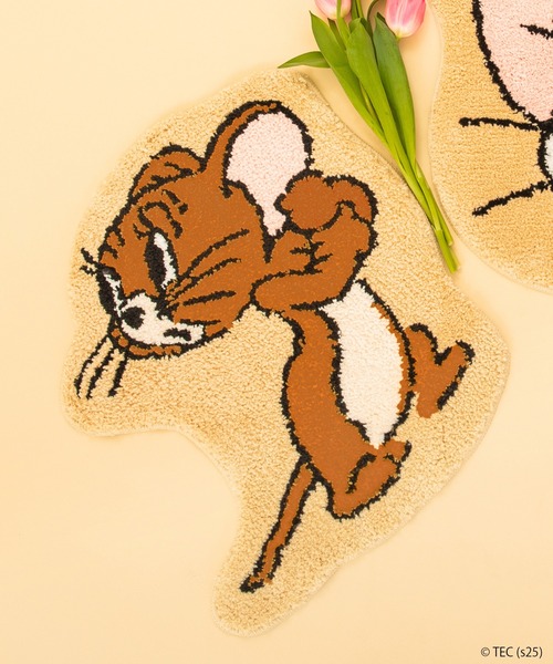 Tom&Jerry(トムアンドジェリー)の「【公式】TOM and JERRY レトロアート ラグマット JERRY(ラグ/マット・レディース・ブラウン・FREE)」の2枚目の写真