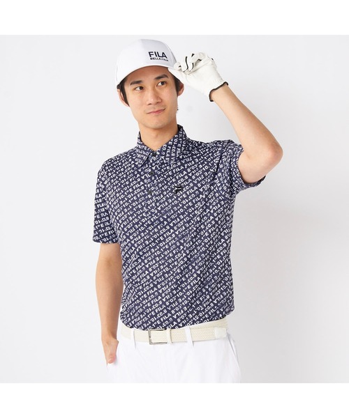 FILA GOLF(フィラゴルフ )の「FILA GOLF/フィラ ゴルフ ゴルフウェア 吸汗速乾 UVカット 半袖 シャツ ポロシャツ(ポロシャツ・メンズ・ブルー/ホワイト/ネイビー・M/L/LL)」の3枚目の写真