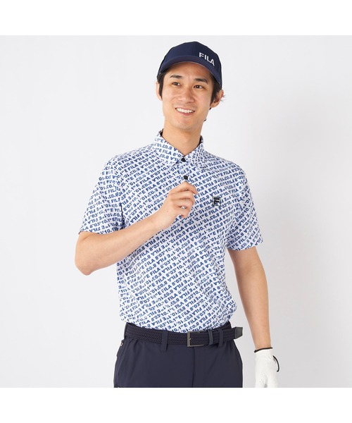 FILA GOLF(フィラゴルフ )の「FILA GOLF/フィラ ゴルフ ゴルフウェア 吸汗速乾 UVカット 半袖 シャツ ポロシャツ(ポロシャツ・メンズ・ブルー/ホワイト/ネイビー・M/L/LL)」の20枚目の写真