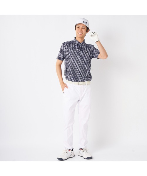 FILA GOLF(フィラゴルフ )の「FILA GOLF/フィラ ゴルフ ゴルフウェア 吸汗速乾 UVカット 半袖 シャツ ポロシャツ(ポロシャツ・メンズ・ブルー/ホワイト/ネイビー・M/L/LL)」の14枚目の写真