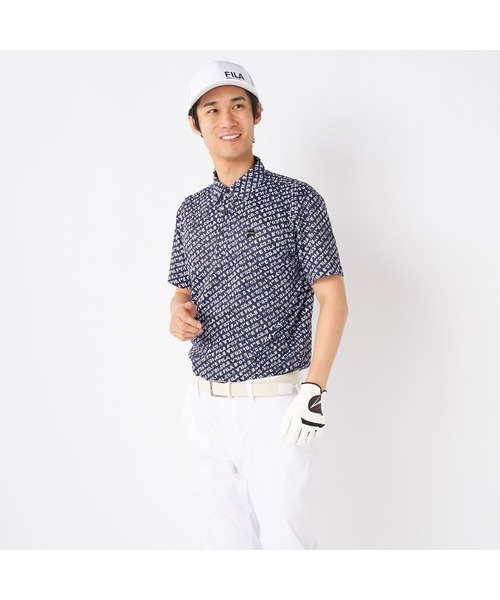 FILA GOLF(フィラゴルフ )の「FILA GOLF/フィラ ゴルフ ゴルフウェア 吸汗速乾 UVカット 半袖 シャツ ポロシャツ(ポロシャツ・メンズ・ブルー/ホワイト/ネイビー・M/L/LL)」の13枚目の写真