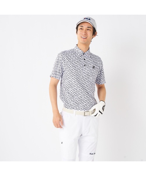 FILA GOLF(フィラゴルフ )の「FILA GOLF/フィラ ゴルフ ゴルフウェア 吸汗速乾 UVカット 半袖 シャツ ポロシャツ(ポロシャツ・メンズ・ブルー/ホワイト/ネイビー・M/L/LL)」の5枚目の写真